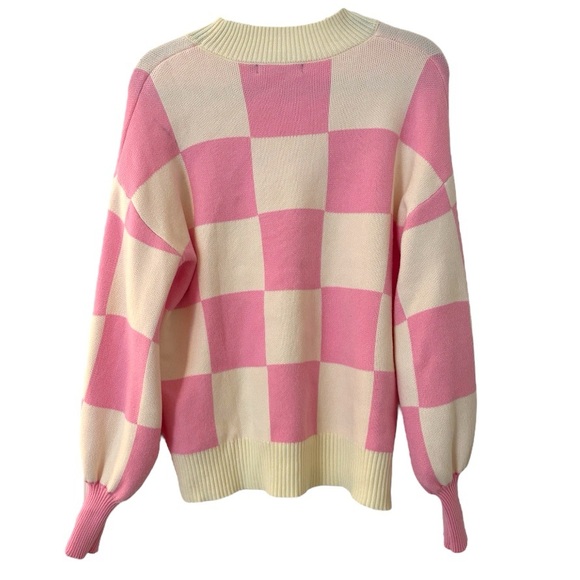 Pink Checkered Sweater - Picture 2 of 3